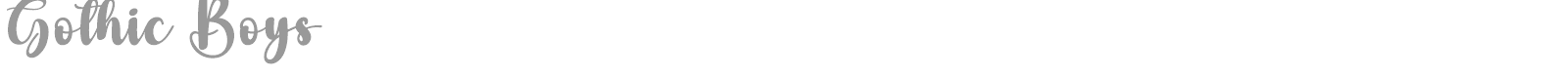 Gothic Boys font preview